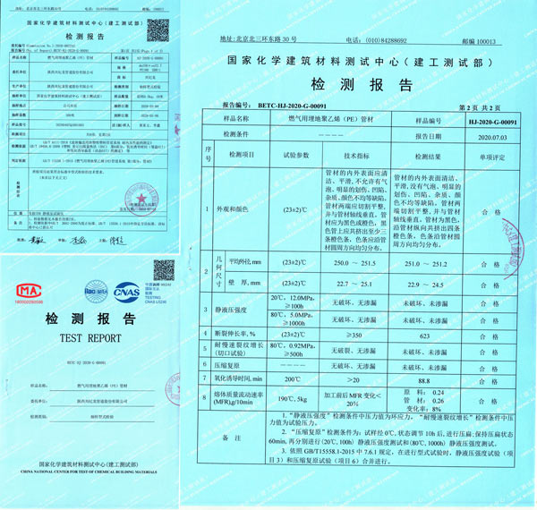 “興紀(jì)龍管道”燃?xì)鈾z測(cè)報(bào)告